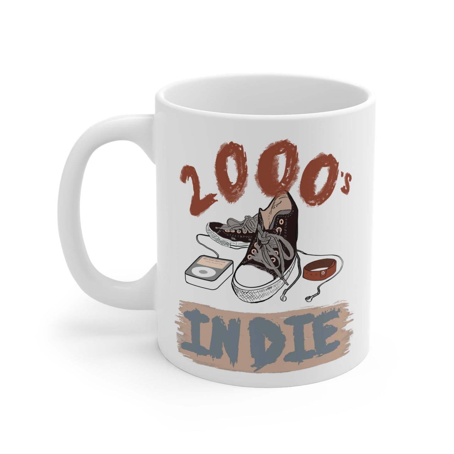 2000's Indie Die Mug | Retro Music Lover Gift, Perfect for Coffee, Tea, or Hot Chocolate, Great for Birthdays, Music Lovers, Home Decor