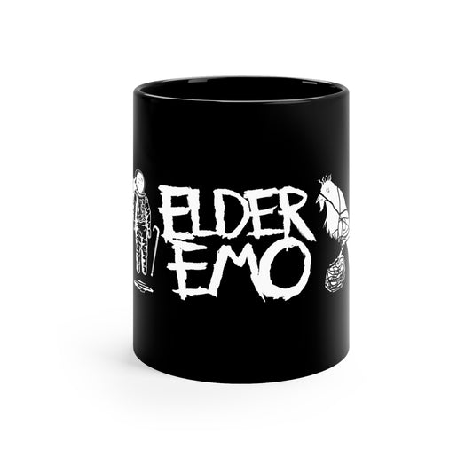 Elder Emo Black Coffee Mug - 11oz, Perfect for Gifting & Self-Indulgence